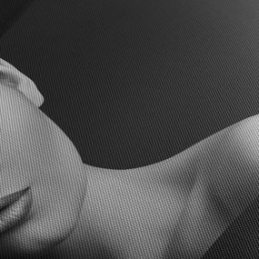 Kép - fekete-fehér portré egy kalapos nőről (120x50 cm)
