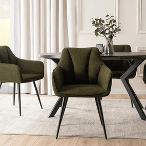 Elegáns Étkezőszék Zöld Színben. NAWARA