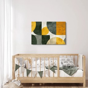 Kép - Olívazöld absztrakció (90x60 cm)