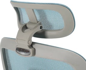 Irodai szék, neomint/világosszürke/szürke, teherbírás 150 kg, ERMEN