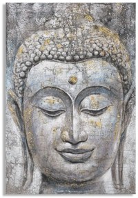Buddha Falikép Arany Részletekkel – Spirituális Vászonkép 80×120 cm