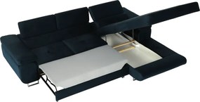 Sarokülőgarnitúra, kék, jobbos kivitel, AMARETA