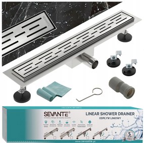 Lineáris lefolyó 80 cm Flat inox acél 304 nagy áteresztőképesség