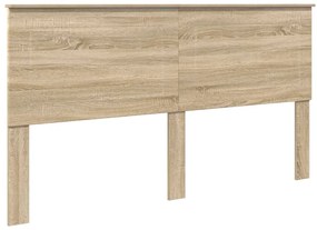 vidaXL Ágykeret fejtámlával Sonoma 200 x 200 cm Tömör fenyőfa