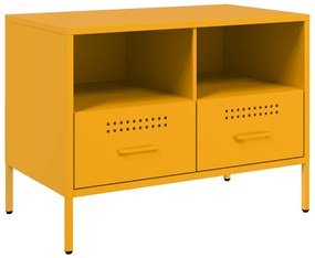 mustársárga acél TV-szekrény 68 x 39 x 50,5 cm