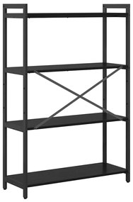 Könyvszekrény Musta tammi 80 x 30 x 118 cm Faanyag