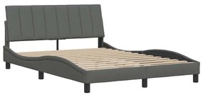 sötétszürke szövet ágykeret matrac nélkül Hanko 120x200 cm