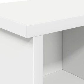 Fali Kabáthorog polcokkal Fehér 50 x 16 x 26 cm Faanyag