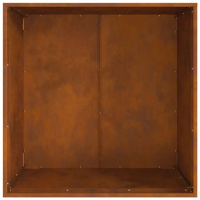 Tűzrakó Barna 80 x 80 x 43 cm időjárásálló acél