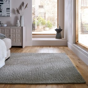 Szürke kézi szövésű gyapjú szőnyeg 200x290 cm Harris Boucle – Flair Rugs