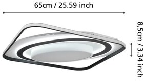 Eglo 39864 - LED Dimmelhető mennyezeti lámpa BENALAURIA LED/28W/230V+LED/13W+ LED/2,8W + távirányító
