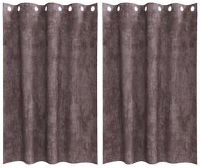 Velúr Függönyök 2 db Szemfüggöny Barna 175x140 cm