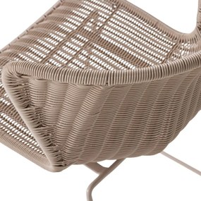 Bézs műrattan kerti szék szett 2 db-os Wings – WOOOD