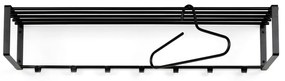 Fekete fém fali fogas polccal Rex – Spinder Design