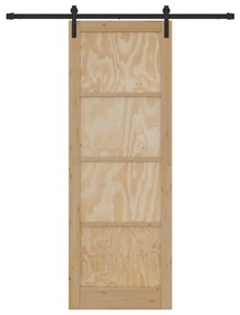 Csúszó Ajtó Természetes és fekete 83 x 232 cm