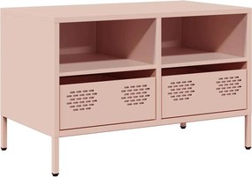 vidaXL rózsaszín hidegen hengerelt acél TV-szekrény 68 x 39 x 43,5 cm