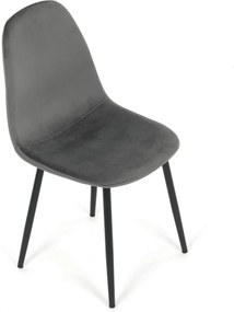 CT-V2971 GREY4 szürke bársony étkezőszék