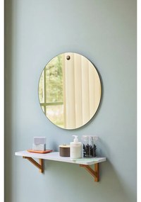 Világosszürke fali polc tölgyfa dekorral 60 cm Arki – Hübsch