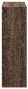 barna tölgy színű szerelt fa könyvespolc 102 x 32 x 102 cm