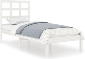 vidaXL Small Single fehér tömör fa ágykeret 75 x 190 cm