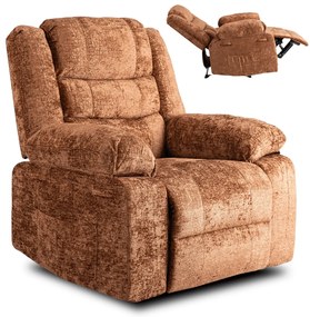 Modern Relaxfotel Vintage Rozsdabarna Bársony Kárpittal. ARTURO