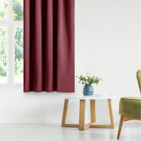 AmeliaHome Blackout Oxford Pleat függöny, bordó, 140 x 245 cm