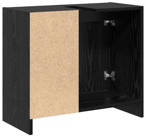 fekete tölgy mosdószekrény 63x29x55 cm szerelt fa