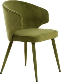 Zöld kárpitozott étkezőfotel szett 2 db-os Kosaka – Light &amp; Living