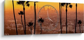 Kép - Los Angeles panorámája (órával) (90x30 cm)