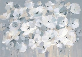 Fotótapéta levelek flizelina Gyönyörű virágok, mint egy festett kép élénk színek