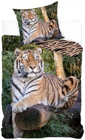 Tigris ágyneműhuzat barna 140x200cm 70x90cm