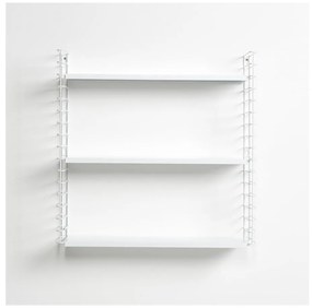 Libro háromszintes fehér polc, hossz 70 cm - Metaltex