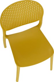 Rakásolható szék, sárga, FEDRA NEW