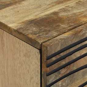 Éjjeli szekrények - 2 db, 40x33.5x46 cm, tömör mangófa és préselt fa
