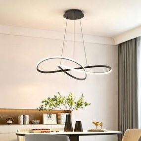 Brilagi - LED dimmelhető kábeles csillár INFINITY LED/80W/230V 80x80 cm fekete + távirányító