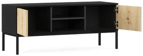 TV állvány LANZZI 120x40 cm, fekete/művész tölgy