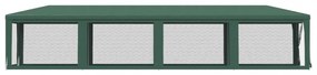 zöld HDPE rendezvénysátor 10 hálós oldalfallal 3x12 m