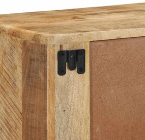 tömör nyers mangófa falra szerelhető TV-szekrény 100x32x25 cm