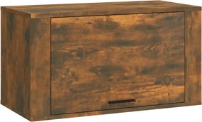 vidaXL füstös tölgy színű tömör fenyőfa fali cipőszekrény 70x35x38 cm