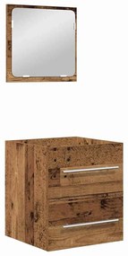 Fürdőszoba bútor szett 2 pcs Régi fa 41 x 38.5 x 48 cm Faanyag