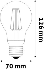 Avide LED Filament Globe 12W E27 1800LM A70 180° NW 4000K High Lumen
