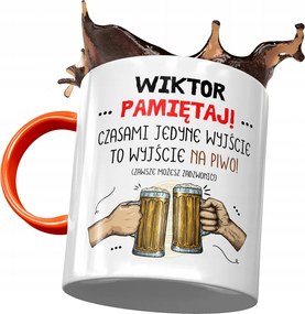 Narancssárga Bögre Viktor Férj Kolléga Ajándék Nyomtatott Fotóval