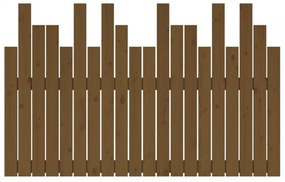 mézbarna tömör fenyőfa fali fejtámla 127,5 x 3 x 80 cm