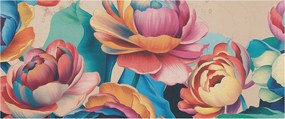 Divatos 3D Fali Tapéta Virágos Harmónia 250x104 Ragasztóval