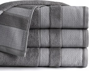Carlo törölköző 50x90 Szürke 550g 100% pamut