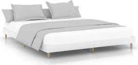 vidaXL fehér szerelt fa ágykeret 200 x 200 cm