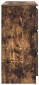 füstös tölgy színű szerelt fa tálalószekrény 80x35x76 cm
