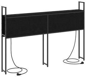 Tárolós Fejtámla Töltő Állomással Musta tammi 150 cm Faanyag