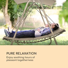 Garden Grove, kerti hintaágy, swing bed, acél váz, tetővel, poliészter
