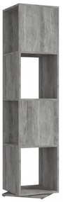 betonszürke szerelt fa forgószekrény 34,5x34,5x75,5 cm